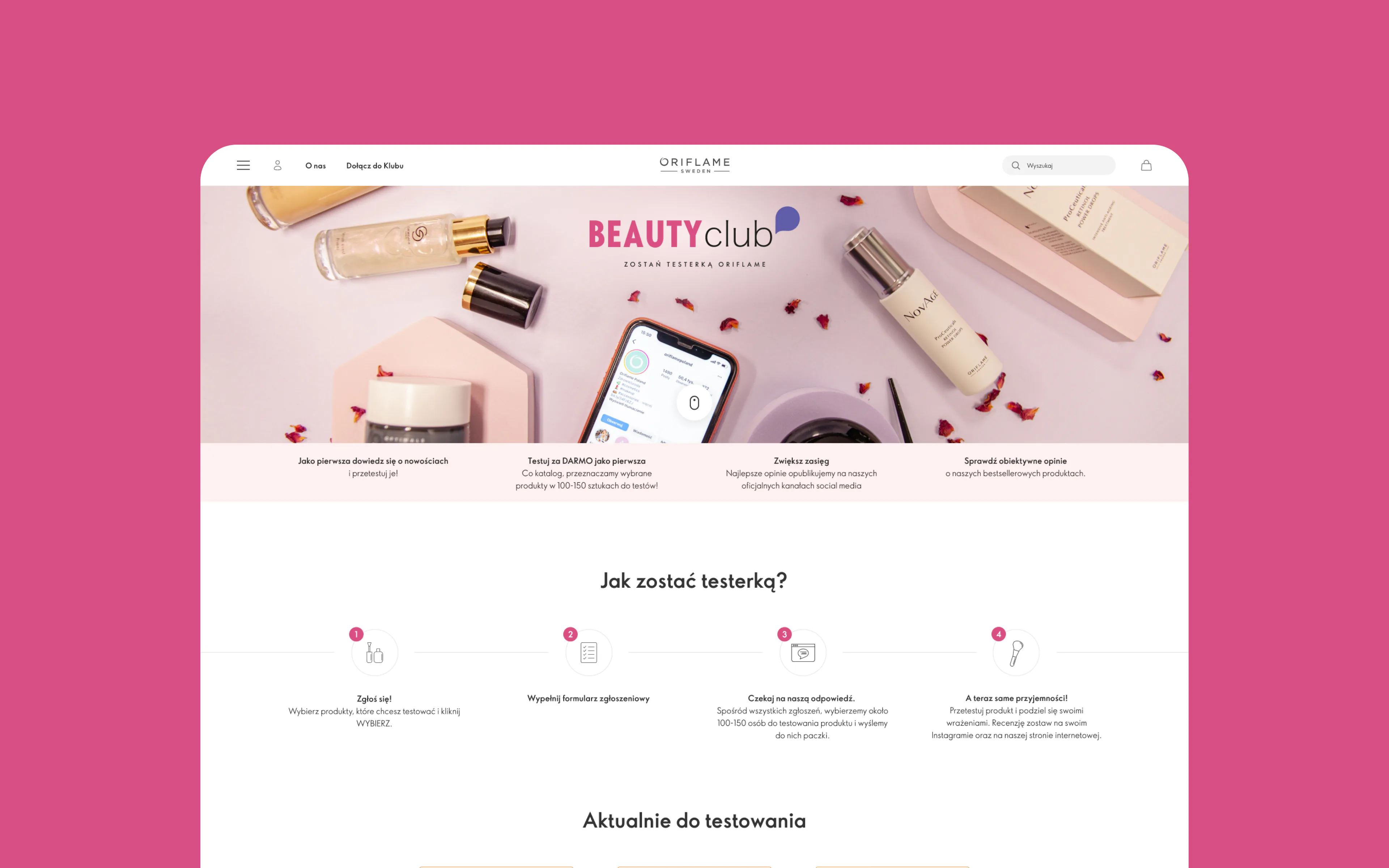 Marketing rekomendacji dla Oriflame — widok strony 1
