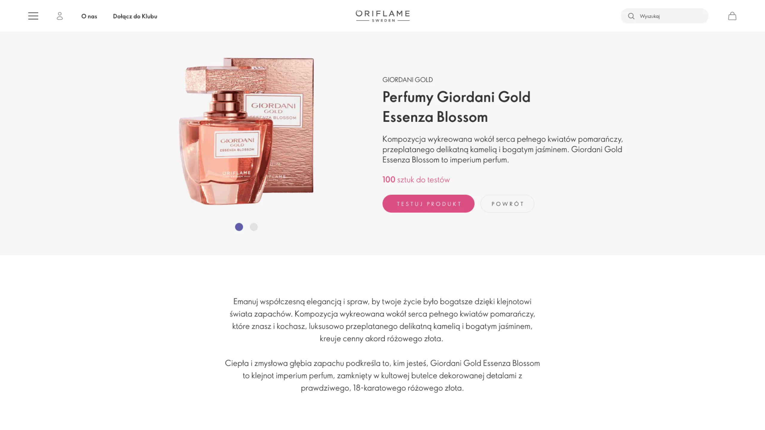 Marketing rekomendacji dla Oriflame — widok strony 3