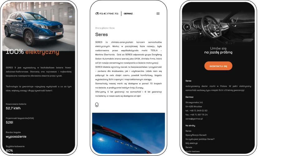 Introducing Seres electric vehicles in the Germaz Group's range — website view 1