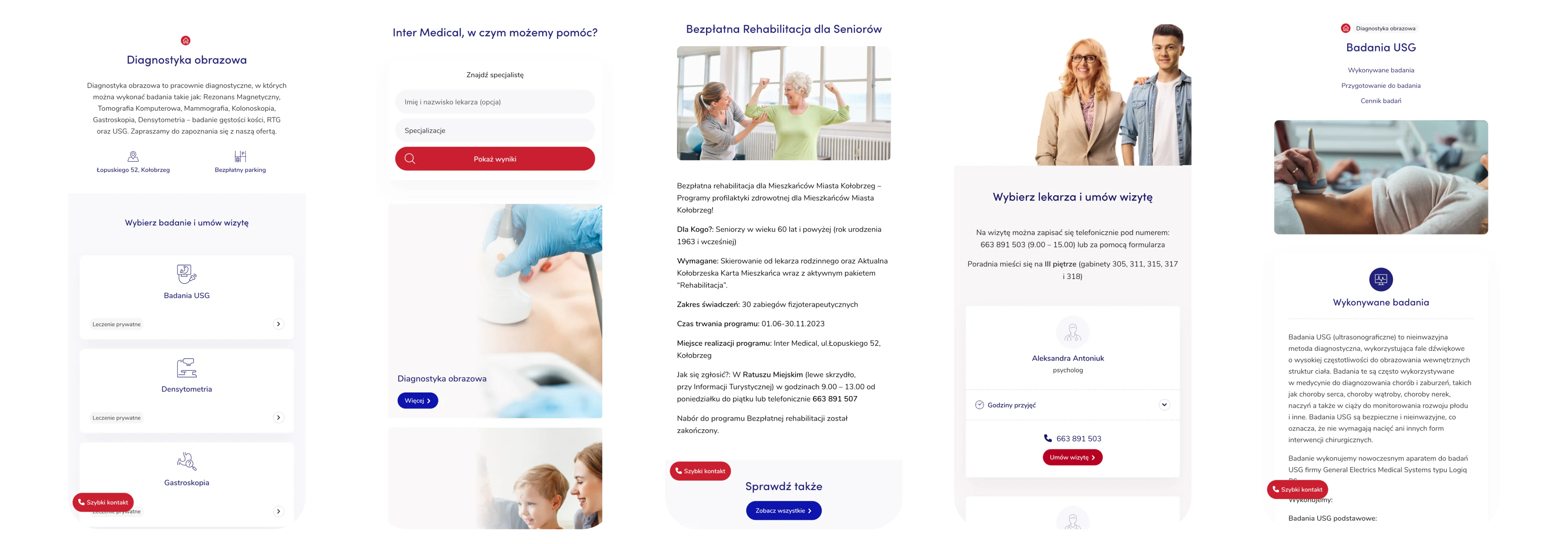 A comprehensive website for a medical clinic — website view 1