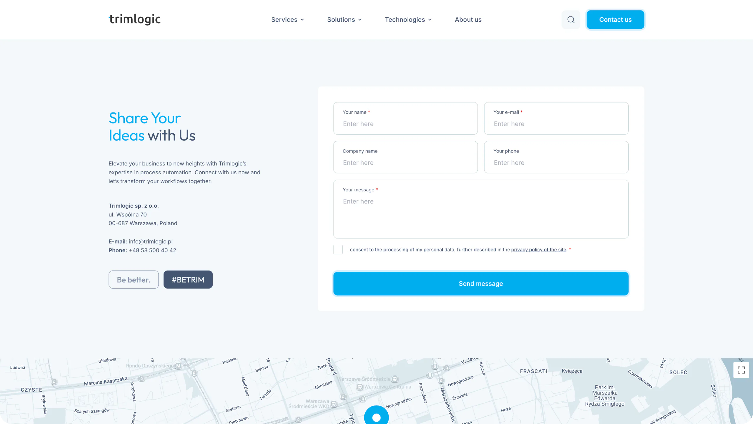 A modern company website and service catalogue for IT experts — website view 2