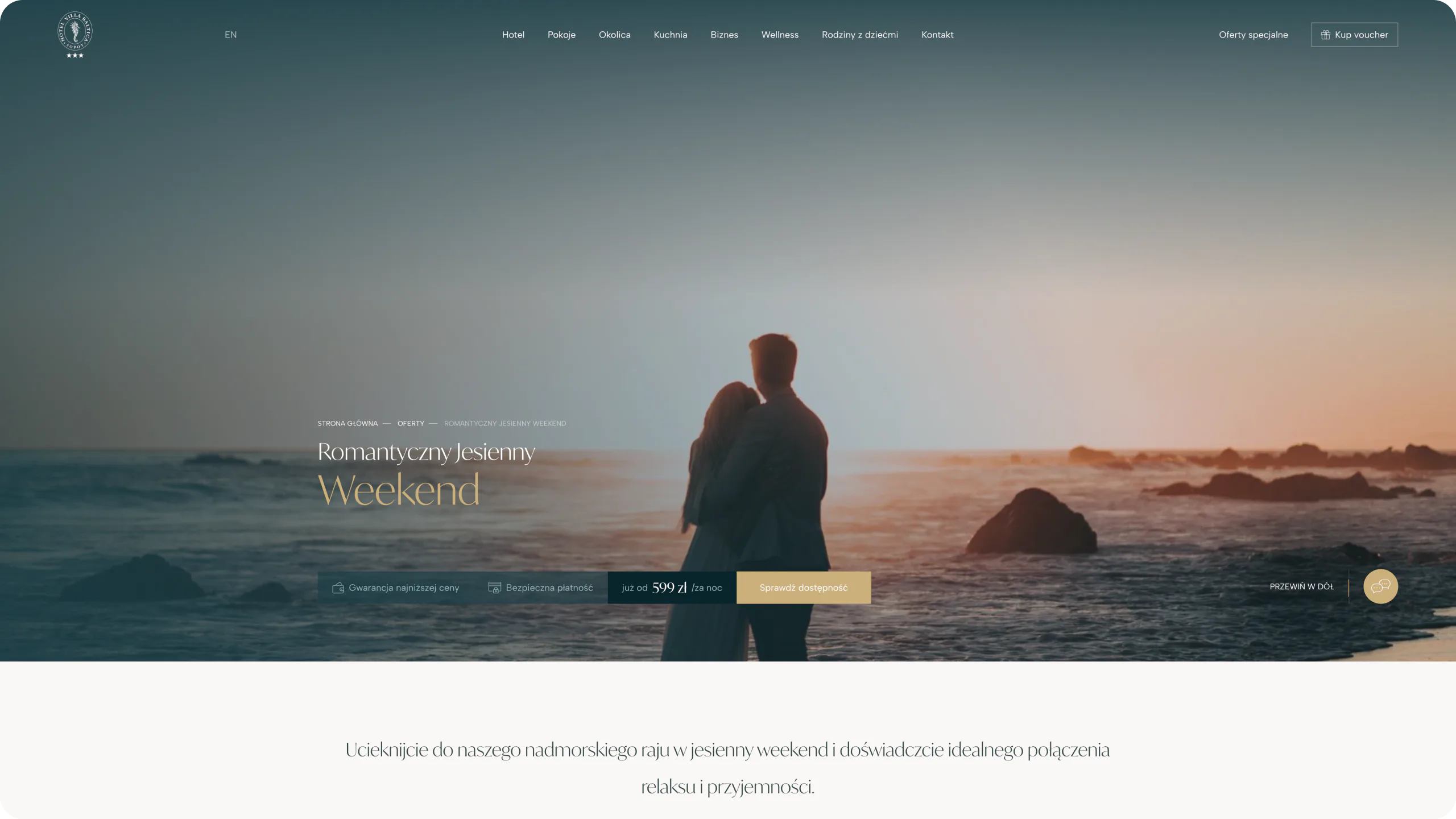 Websites for seaside accommodation — website view 2
