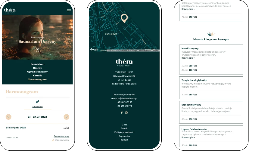 An intuitive website for a spa in Sopot — website view 1