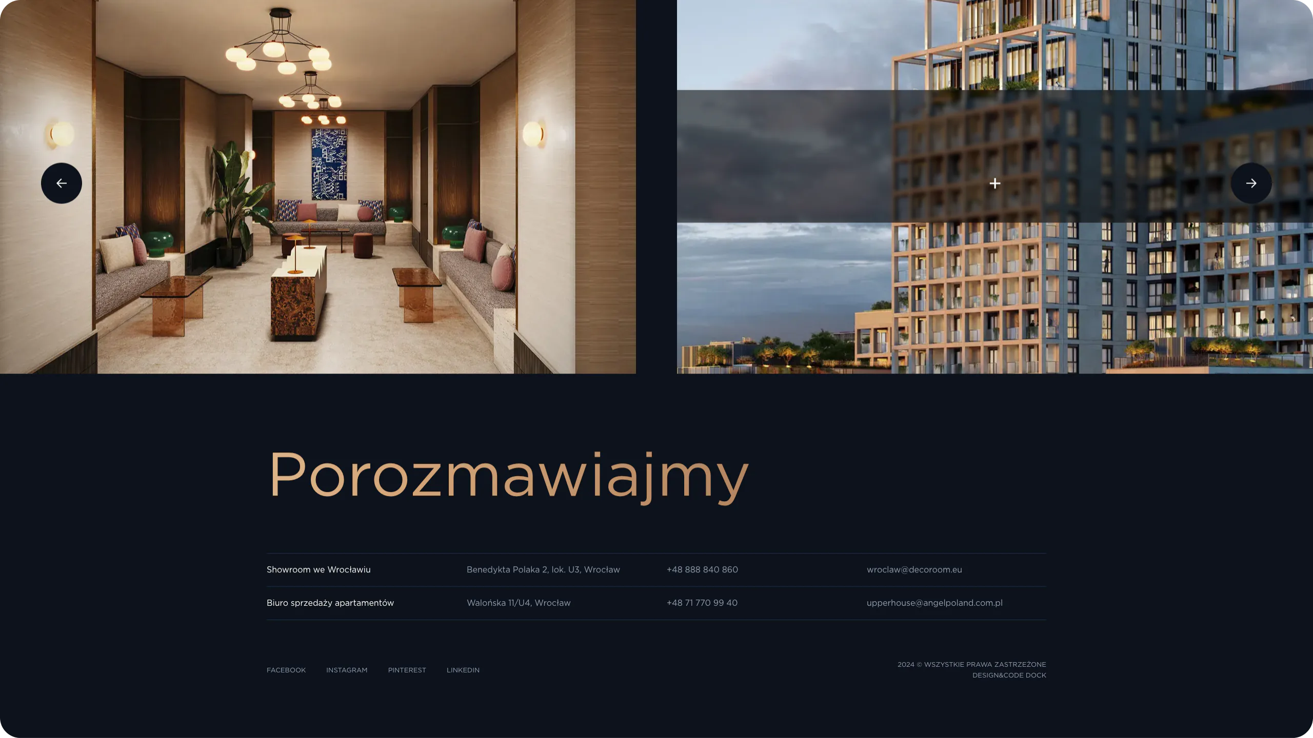 Elegancka wizytówka z ofertą wykończeń pod klucz — widok strony 5 — website view 3