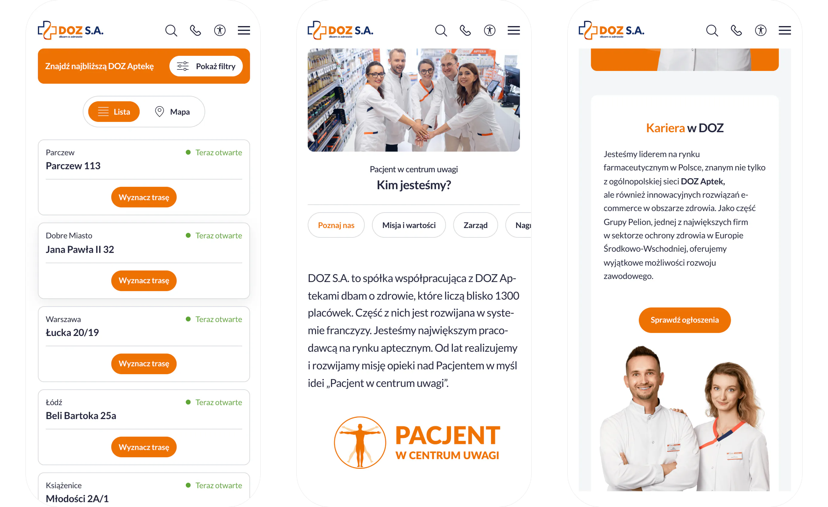 A corporate portal for a pharmacy market leader — website view 1