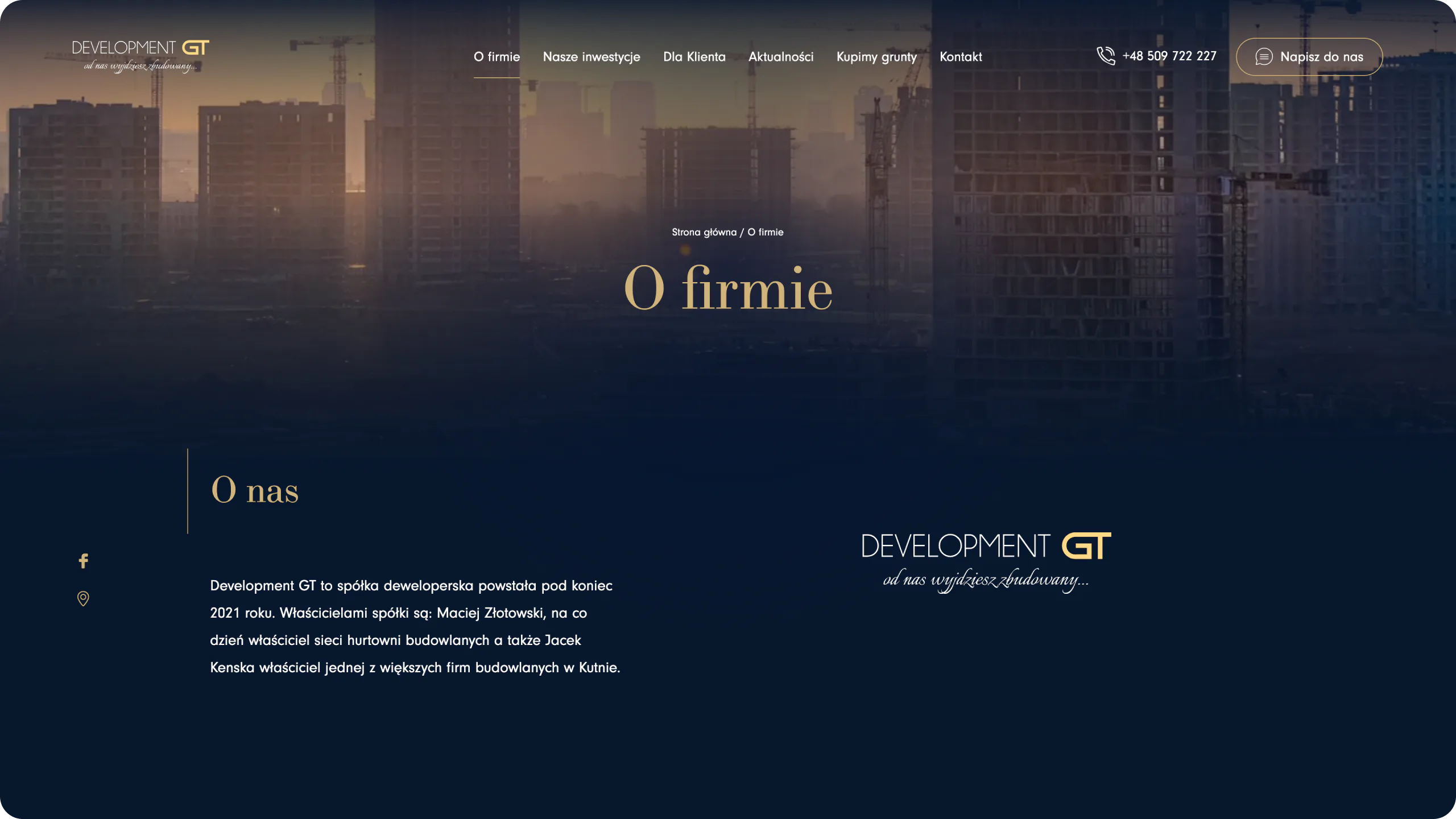A practical website for a property developer — website view 2