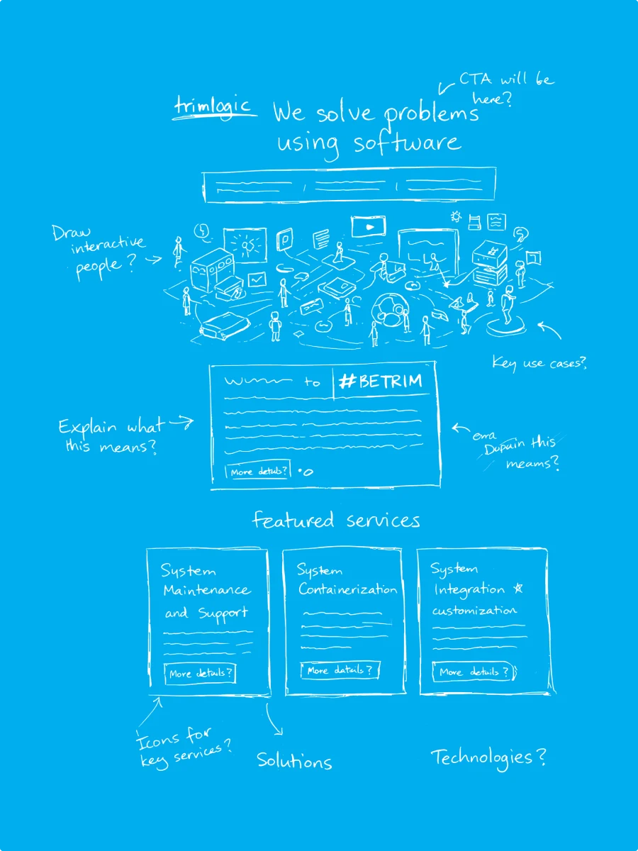 A modern company website and service catalogue for IT experts — website view 1