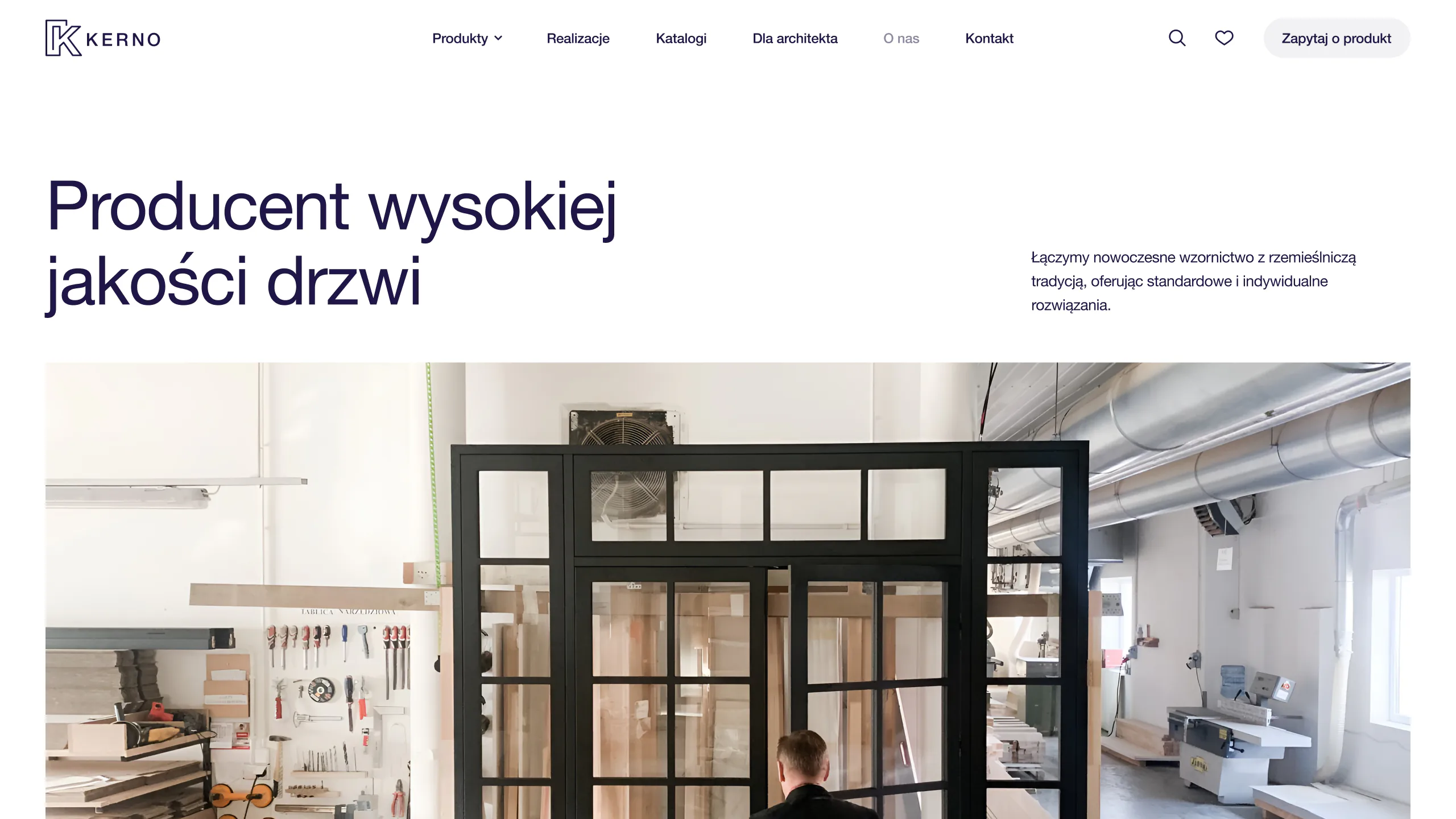 A digital showroom for an artisan joinery studio — website view 5