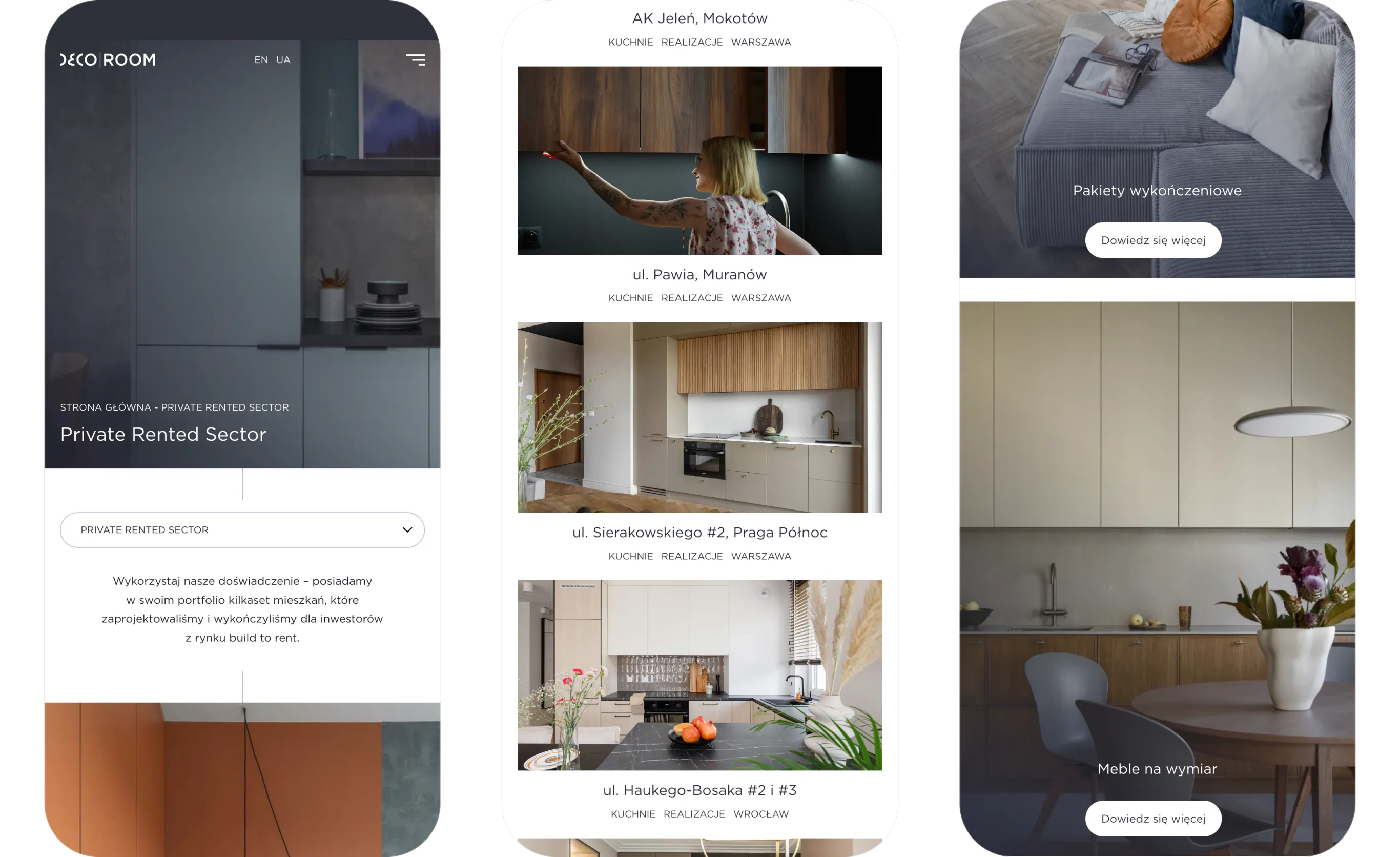 An inspiring website for an interior architecture studio — website view 1