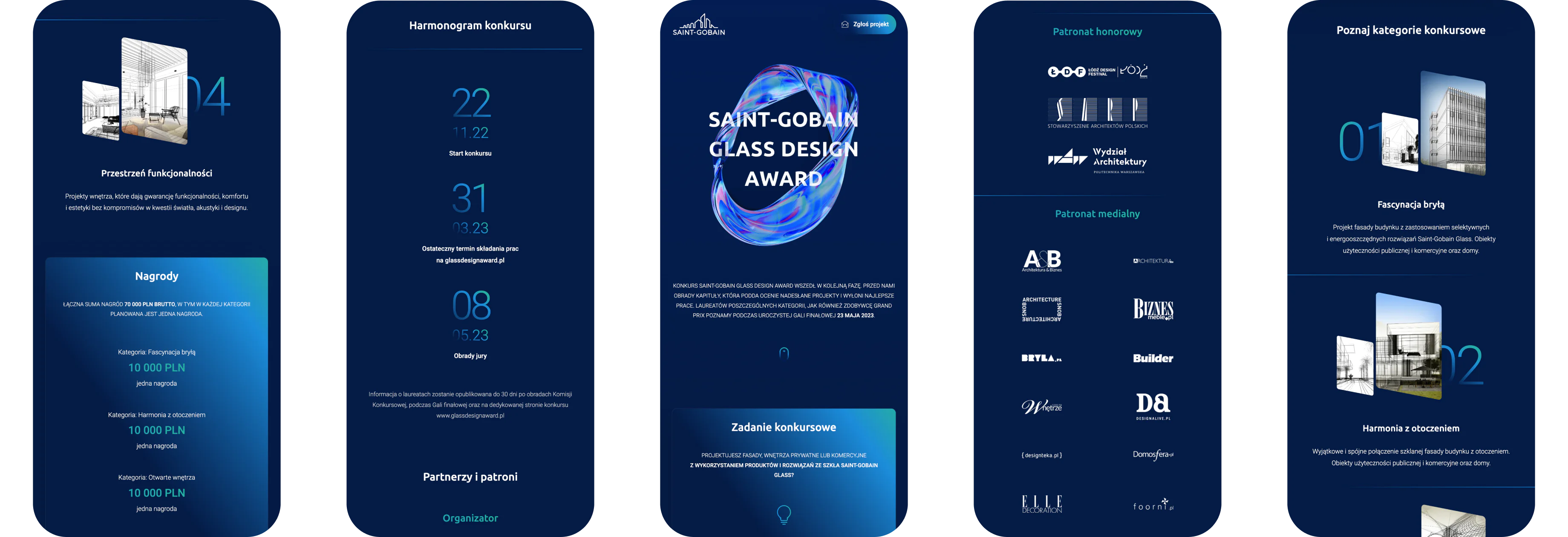 An entry platform for the Saint-Gobain Poland competition — website view 1