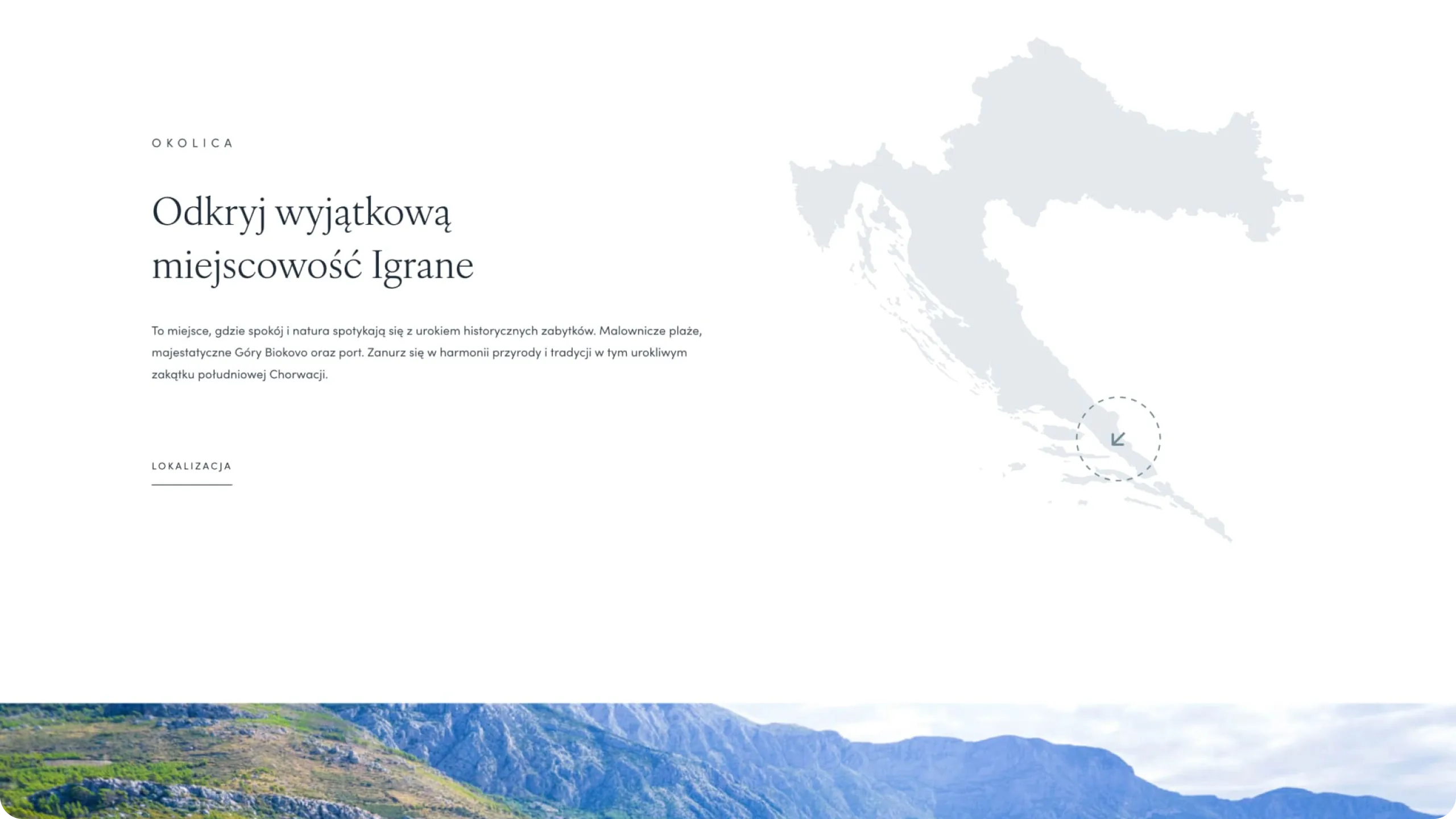 An apartment booking website for a property in Croatia — website view 1