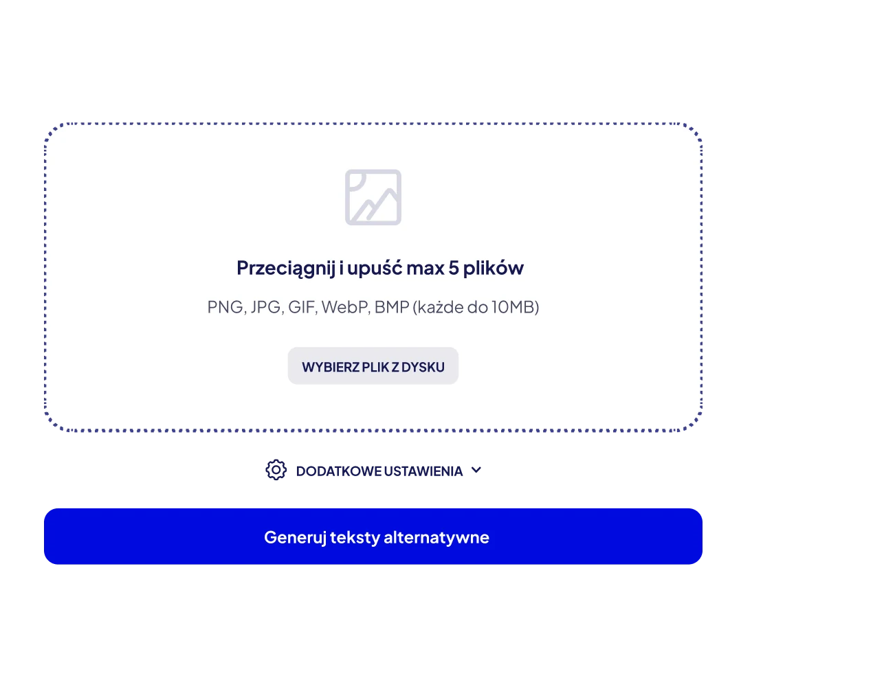 DockAccess ALT text generator with a field for uploading images